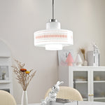 Anna Geometric Glass Pendant Light with Chrome Finish