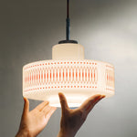 Anna Geometric Glass Pendant Light with Chrome Finish
