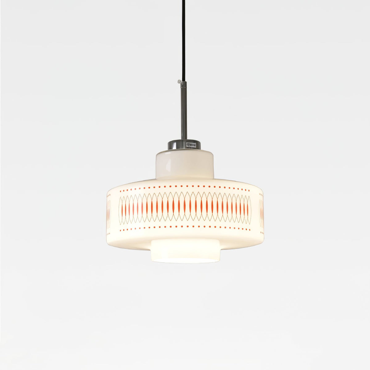 Anna Geometric Glass Pendant Light with Chrome Finish