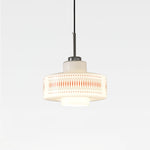 Anna Geometric Glass Pendant Light with Chrome Finish