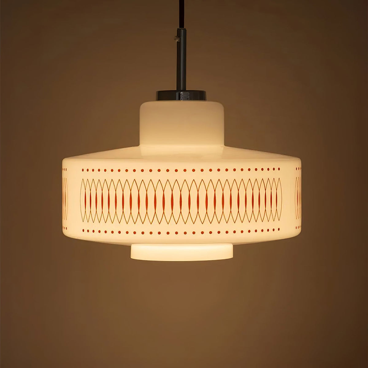 Anna Geometric Glass Pendant Light with Chrome Finish