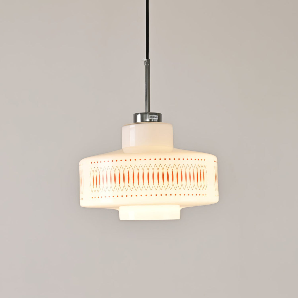 Anna Geometric Glass Pendant Light with Chrome Finish