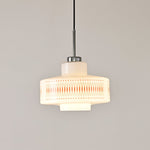 Anna Geometric Glass Pendant Light with Chrome Finish