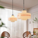 Anna Geometric Glass Pendant Light with Chrome Finish