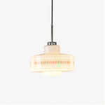 Anna Geometric Glass Pendant Light with Chrome Finish