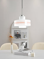 Anna Geometric Glass Pendant Light with Chrome Finish