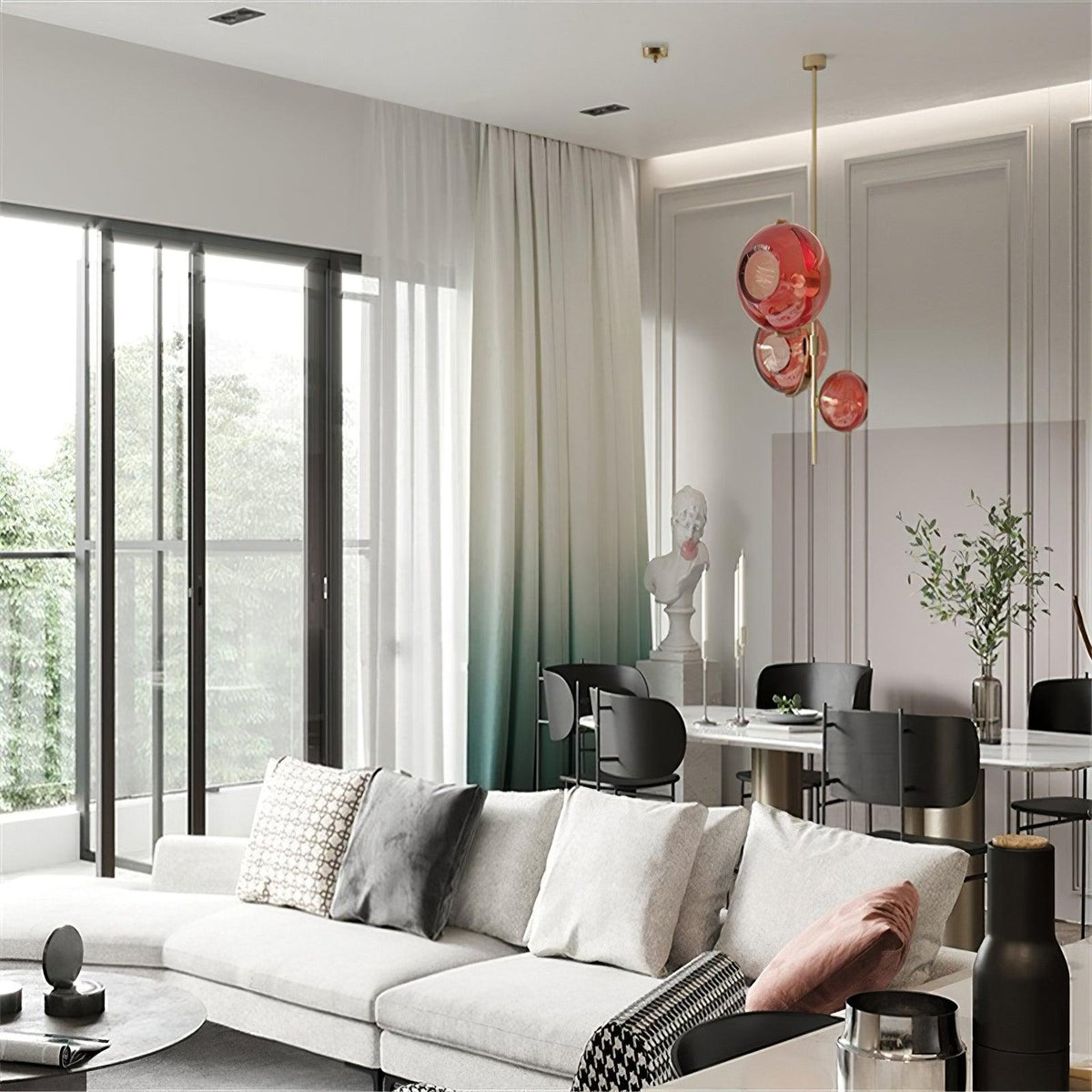 Another Day Chandelier – Modern Glass and Iron Pendant Light