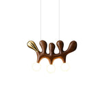 Sculptural Wooden Pendant Light with Brass Accents for Modern Interiors