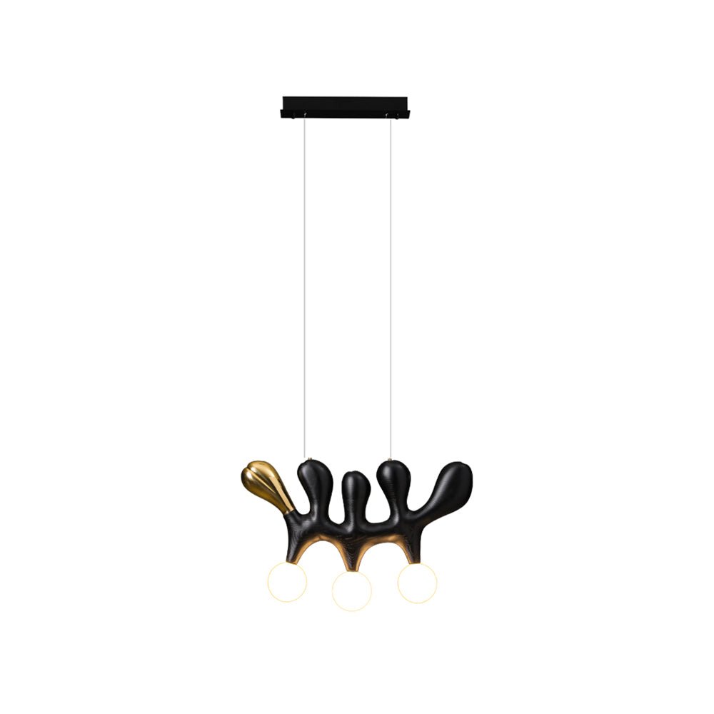 Sculptural Wooden Pendant Light with Brass Accents for Modern Interiors