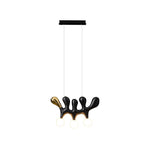 Sculptural Wooden Pendant Light with Brass Accents for Modern Interiors