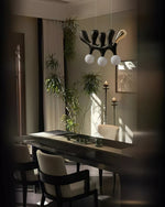 Sculptural Wooden Pendant Light with Brass Accents for Modern Interiors