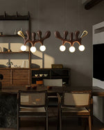 Sculptural Wooden Pendant Light with Brass Accents for Modern Interiors
