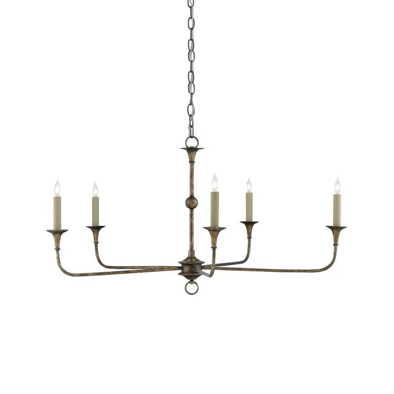 Elara Candle Chandelier – Modern Brass Candelabra Chandelier for Dining Room