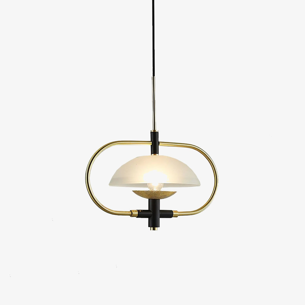 Aperture Pendant Light – Modern Glass & Metal Hanging Lamp for Living Room, Bedroom, Kitchen