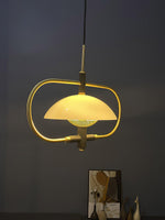 Aperture Pendant Light – Modern Glass & Metal Hanging Lamp for Living Room, Bedroom, Kitchen