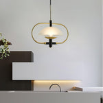 Aperture Pendant Light – Modern Glass & Metal Hanging Lamp for Living Room, Bedroom, Kitchen