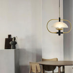 Aperture Pendant Light – Modern Glass & Metal Hanging Lamp for Living Room, Bedroom, Kitchen