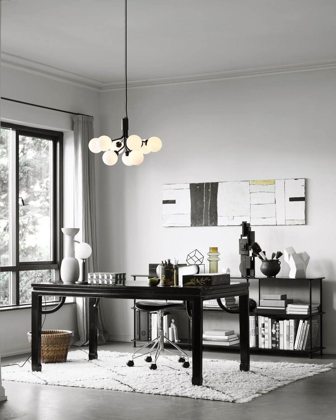 Artisan Glass Globe Cluster Chandelier in Brass or Black