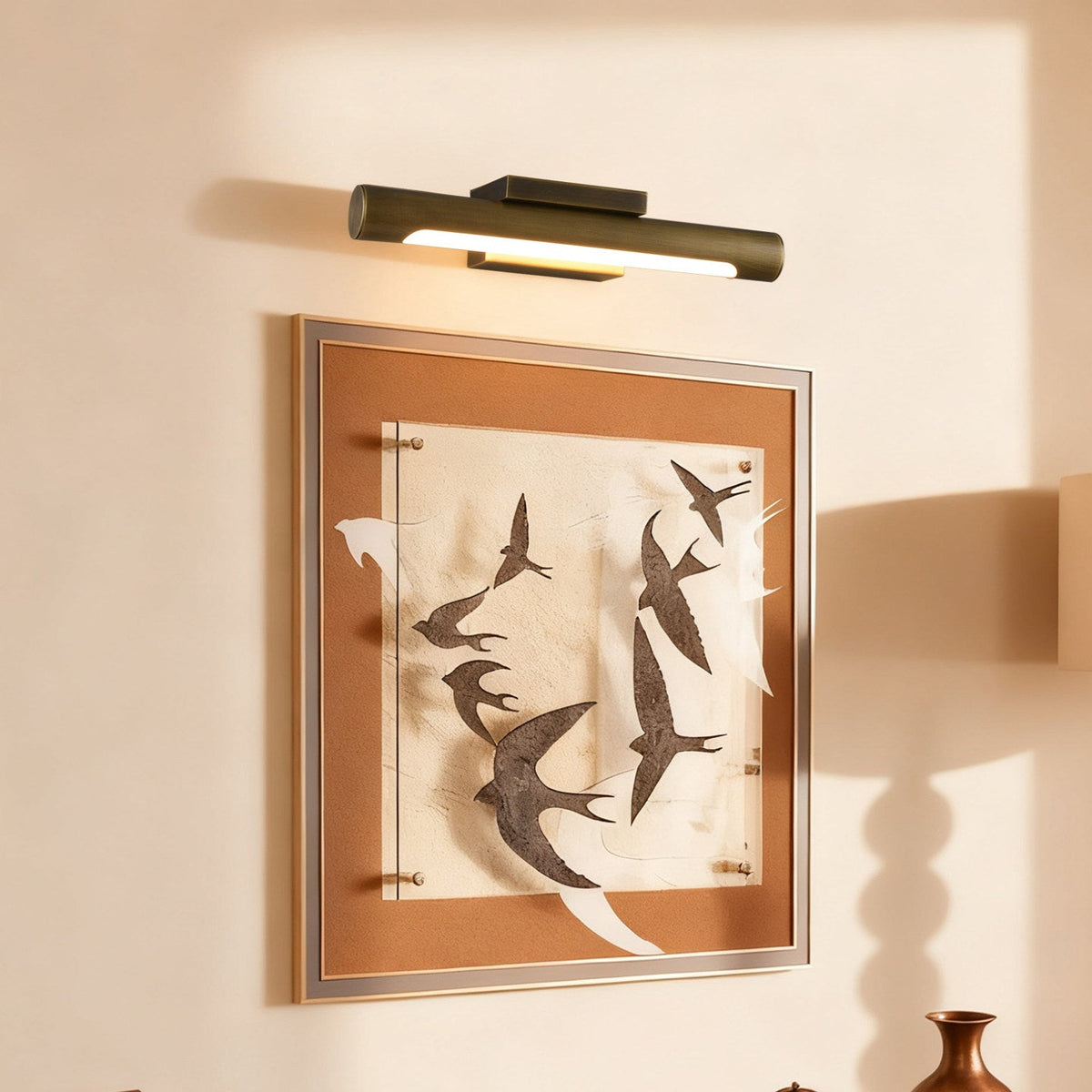 Apollo Brass Wall Sconce – Modern Minimalist LED Wall Light for Bedroom & Living Room