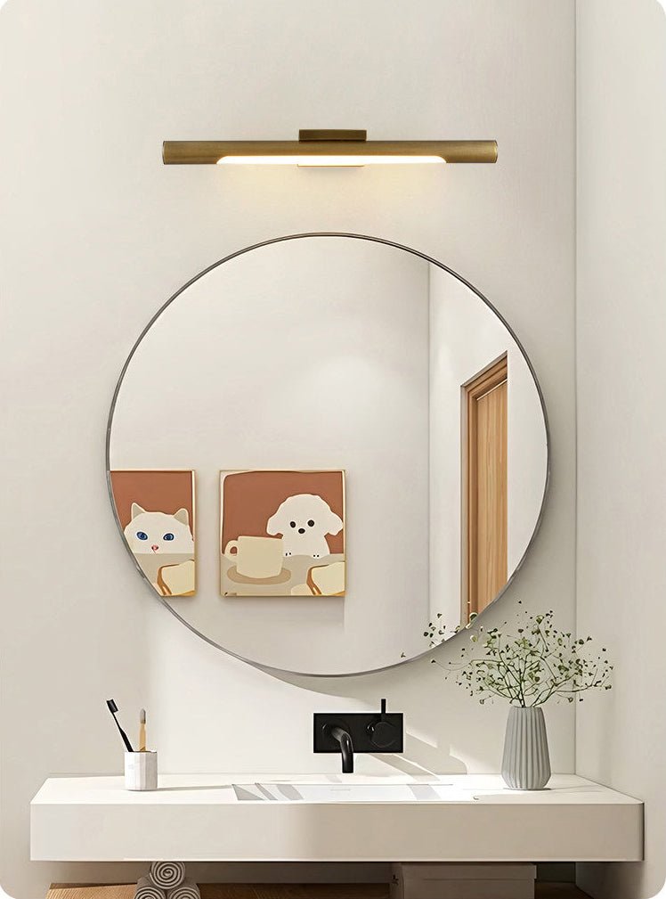 Liora Brass LED Wall Sconce | Modern Linear Wall Light for Bedroom & Living Room