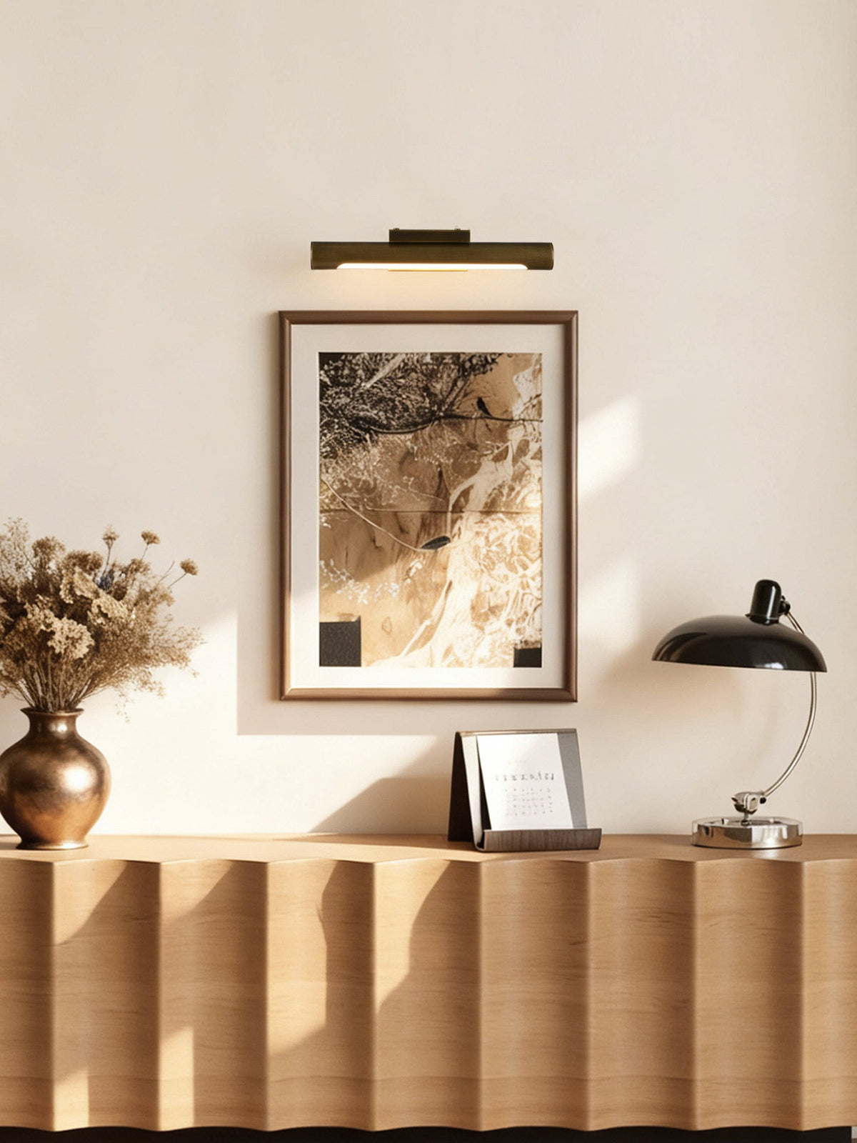 Apollo Brass Wall Sconce – Modern Minimalist LED Wall Light for Bedroom & Living Room