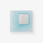 Aqua Cascade Wall Sconce – Handcrafted Textured Glass LED Light