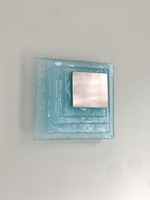 Aqua Cascade Wall Sconce – Handcrafted Textured Glass LED Light