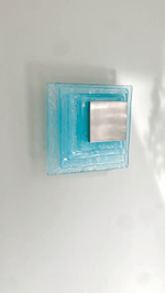 Aqua Cascade Wall Sconce – Handcrafted Textured Glass LED Light