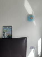 Aqua Cascade Wall Sconce – Handcrafted Textured Glass LED Light