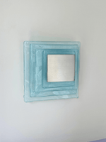 Aqua Cascade Wall Sconce – Handcrafted Textured Glass LED Light