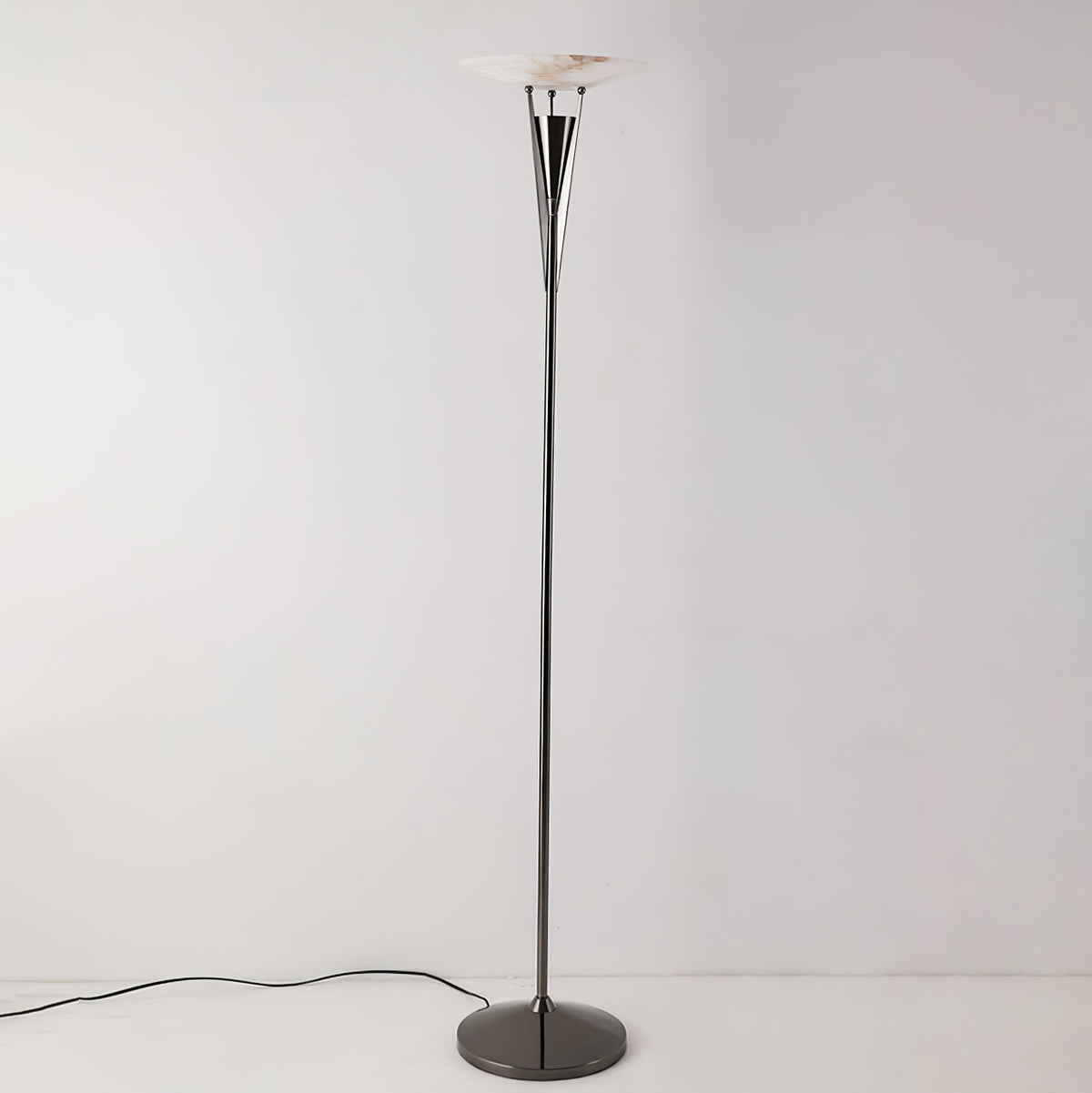 Aragon Alabaster Floor Lamp – Modern Sculptural Torchiere for Living Spaces