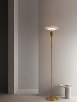 Aragon Alabaster Floor Lamp – Modern Sculptural Torchiere for Living Spaces