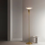 Aragon Alabaster Floor Lamp – Modern Sculptural Torchiere for Living Spaces