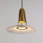 Aragon Alabaster Pendant Light – Sculptural Metal & Natural Stone