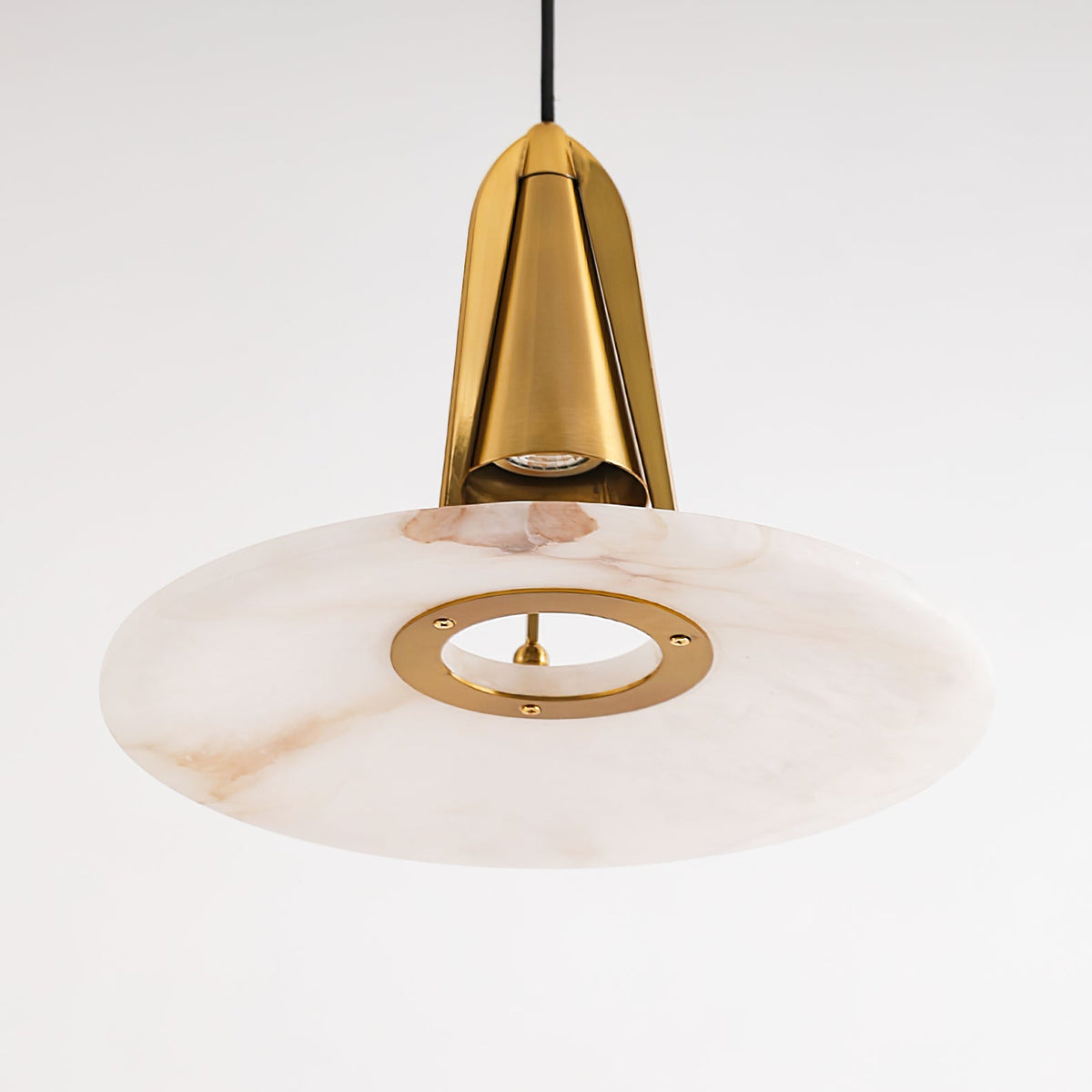 Aragon Alabaster Pendant Light – Sculptural Metal & Natural Stone