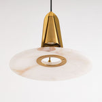 Aragon Alabaster Pendant Light – Sculptural Metal & Natural Stone