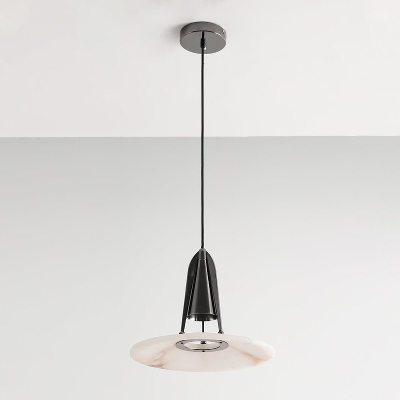 Aragon Alabaster Pendant Light – Sculptural Metal & Natural Stone