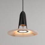 Aragon Alabaster Pendant Light – Sculptural Metal & Natural Stone