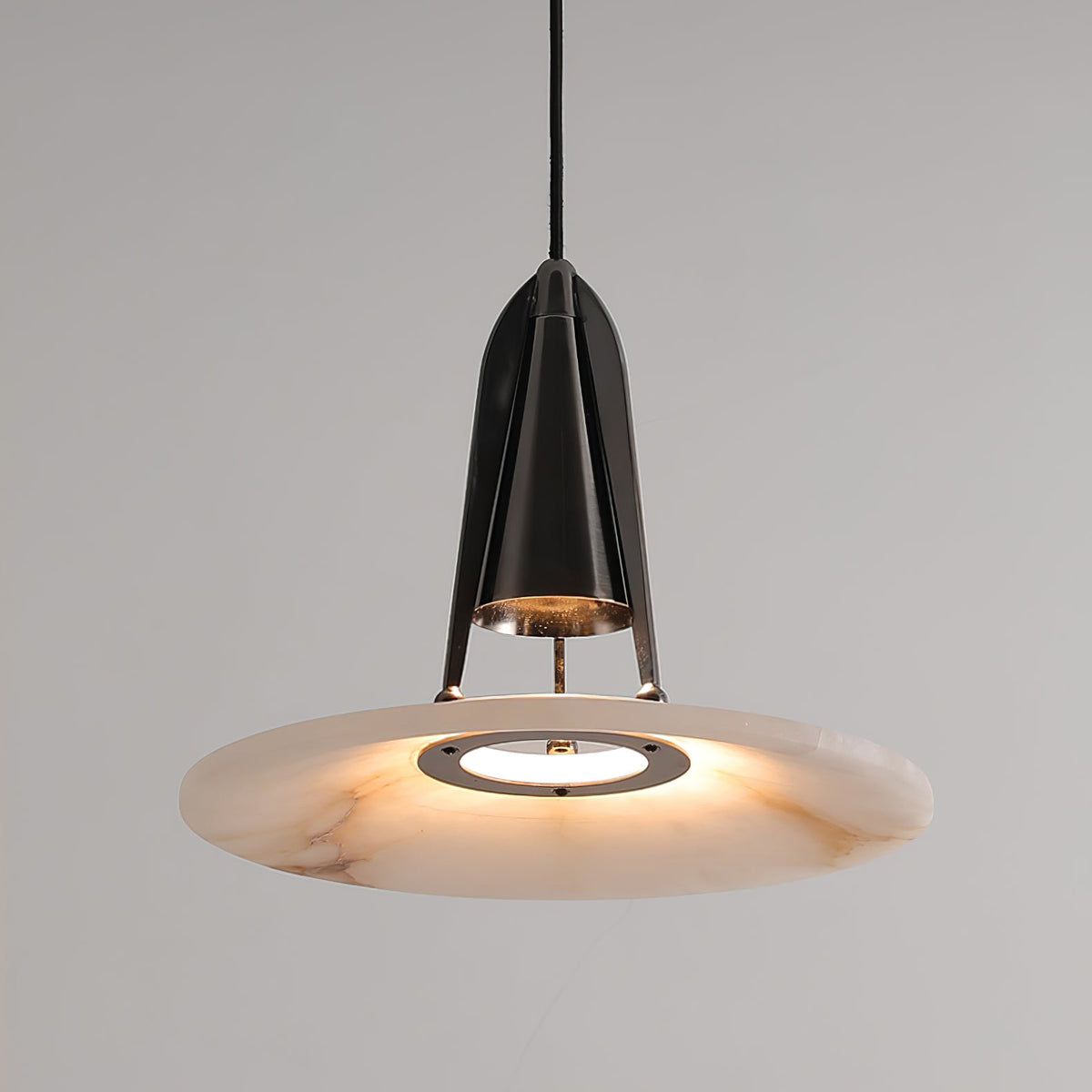 Aragon Alabaster Pendant Light – Sculptural Metal & Natural Stone