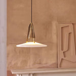 Aragon Alabaster Pendant Light – Sculptural Metal & Natural Stone
