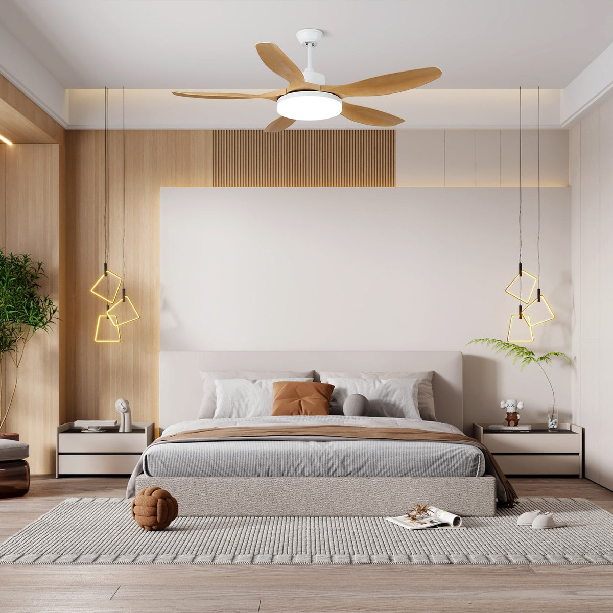 Keltis Ceiling Fan Light with LED and Remote – 48" or 52"