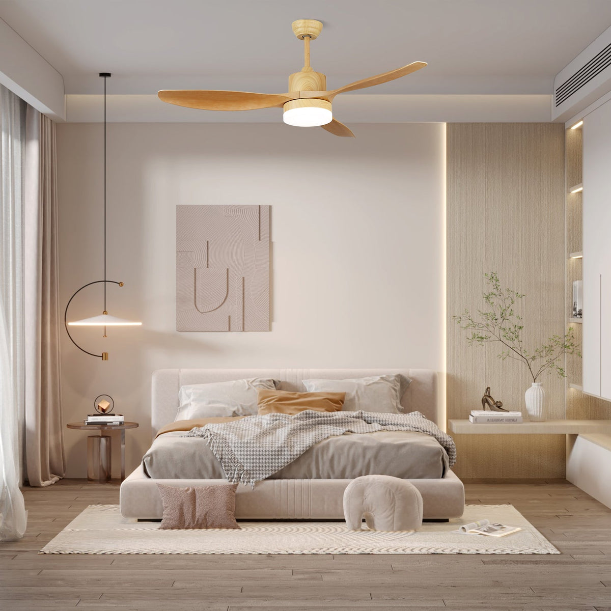 Keltis Ceiling Fan Light with LED and Remote – 48" or 52"