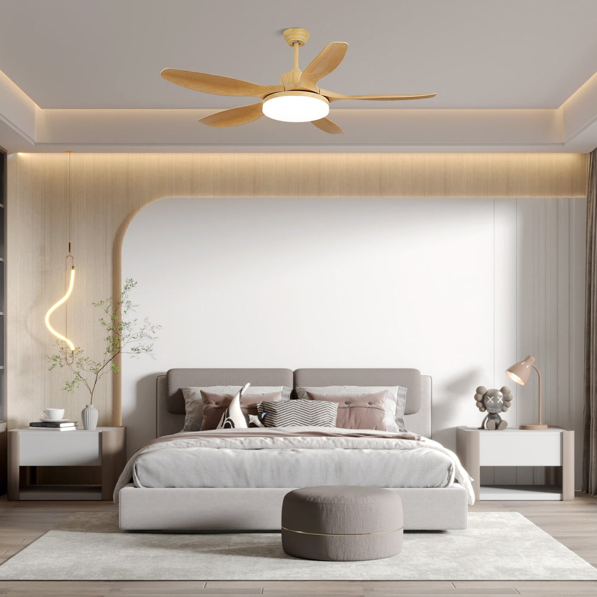 Keltis Ceiling Fan Light with LED and Remote – 48" or 52"