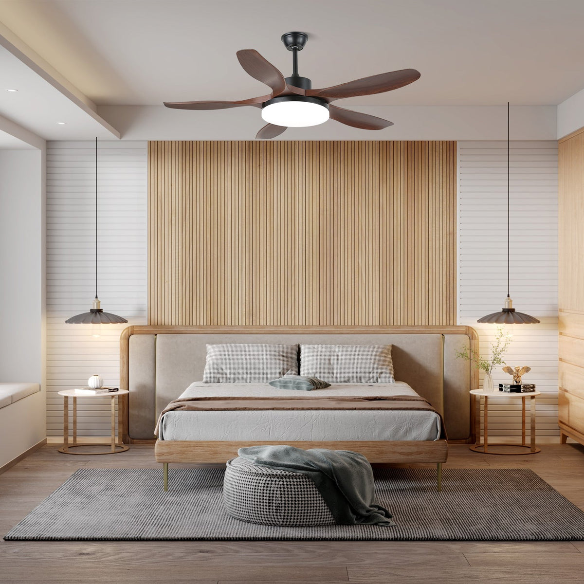 Keltis Ceiling Fan Light with LED and Remote – 48" or 52"