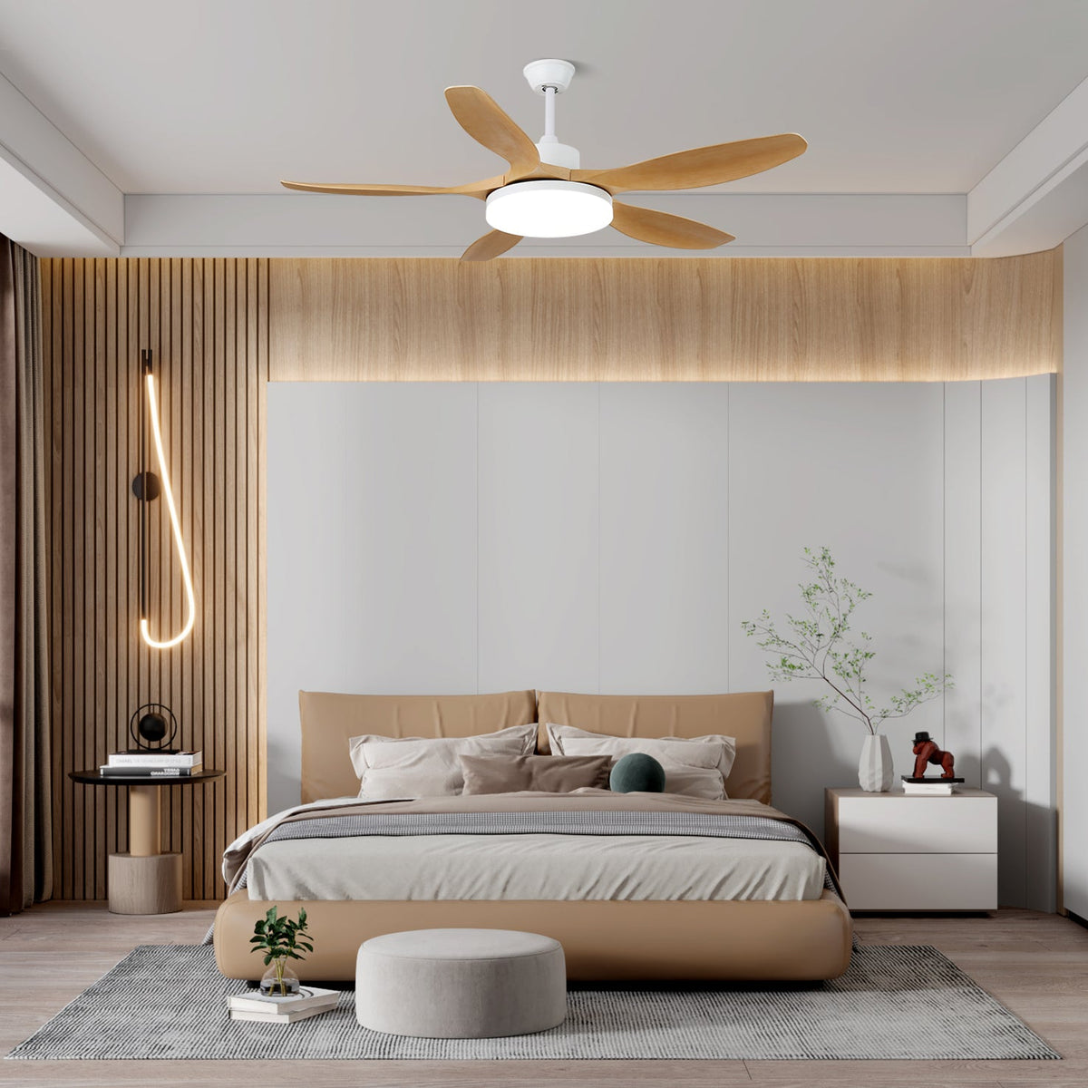 Keltis Ceiling Fan Light with LED and Remote – 48" or 52"