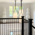 Arborescence Brass Linen Chandelier – Modern Minimalist Pendant for Dining and Foyer