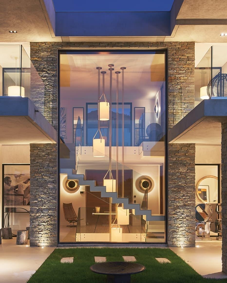 Arborescence Brass Linen Chandelier – Modern Minimalist Pendant for Dining and Foyer