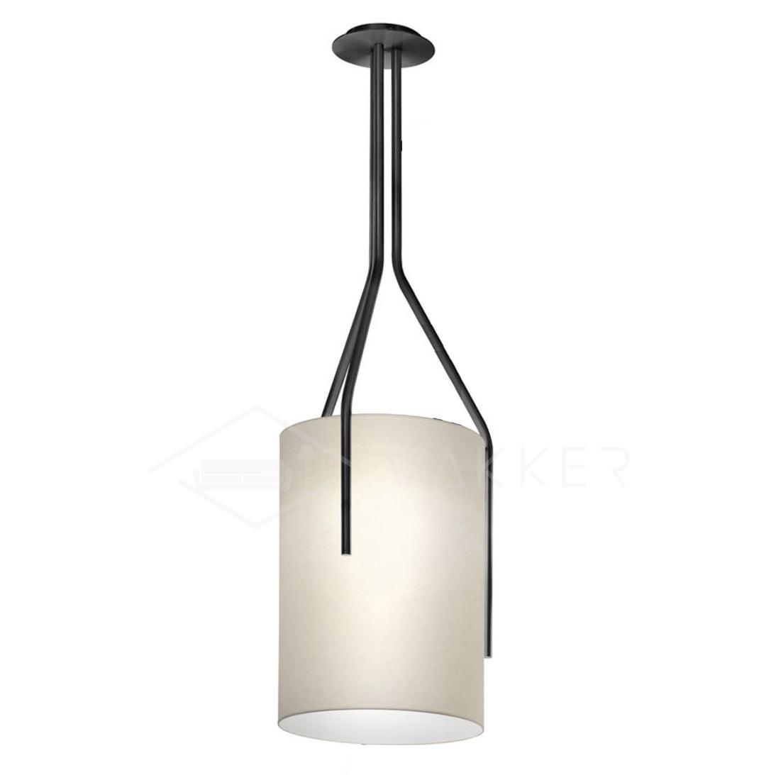 Arborescence Brass Linen Chandelier – Modern Minimalist Pendant for Dining and Foyer