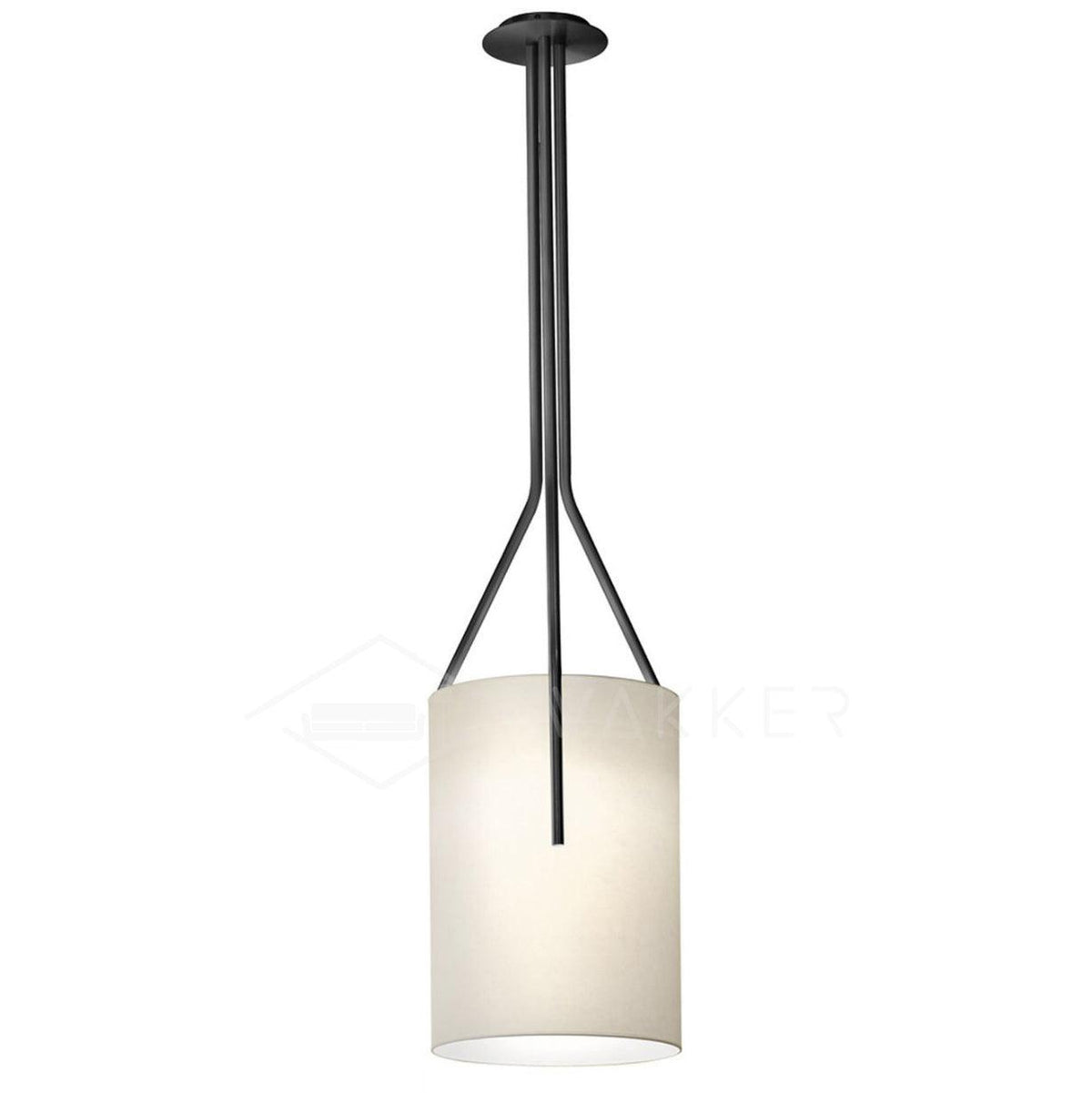 Arborescence Brass Linen Chandelier – Modern Minimalist Pendant for Dining and Foyer