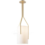 Arborescence Brass Linen Chandelier – Modern Minimalist Pendant for Dining and Foyer